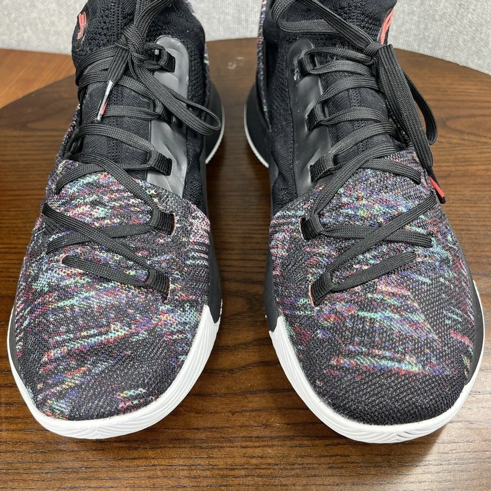 Under Armour Curry 5 Tokyo‎ Night Shoes Men's Size 8 Black Multicolor Sneakers
